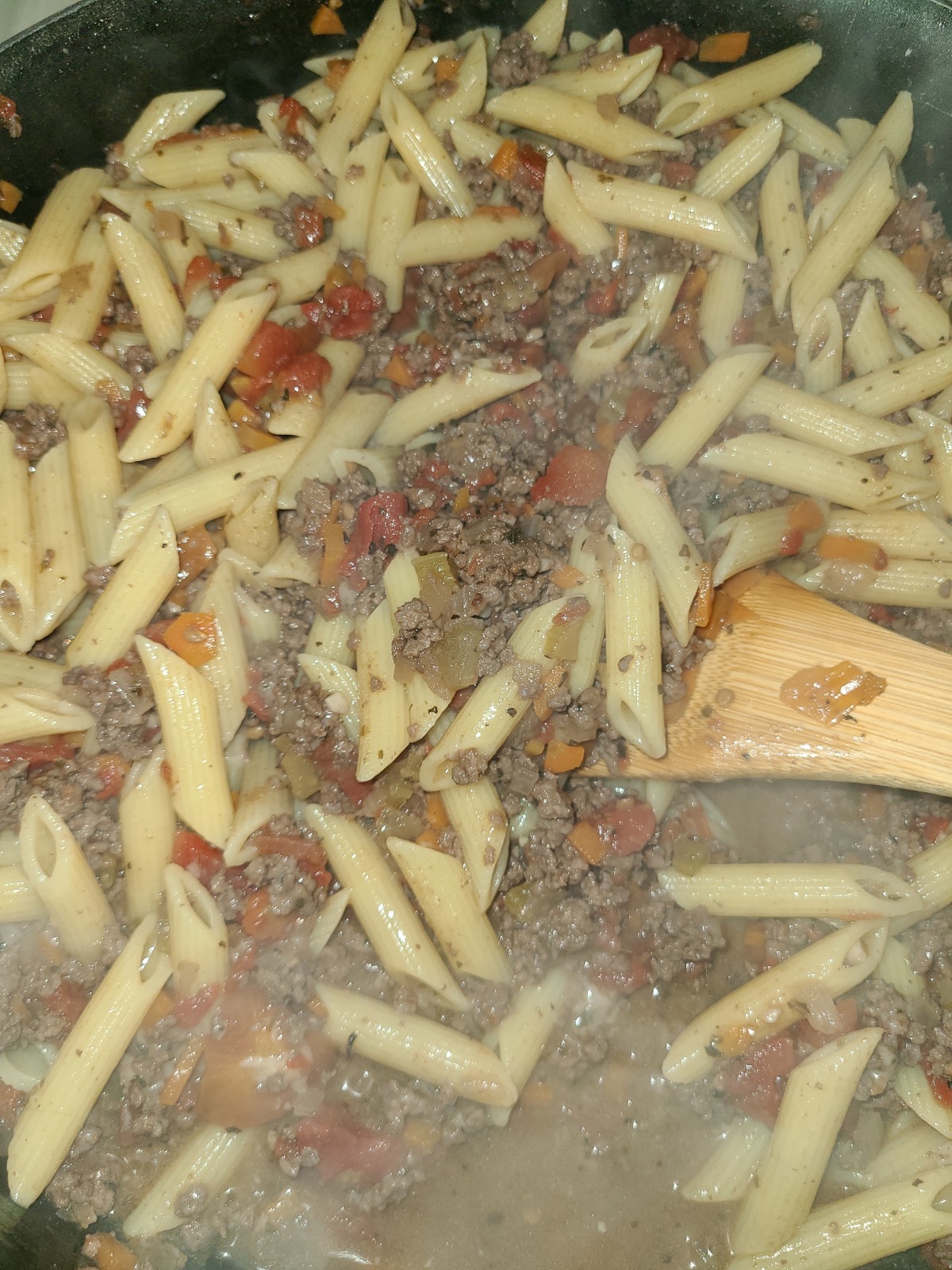 Dragged Penne With Meat Sauce