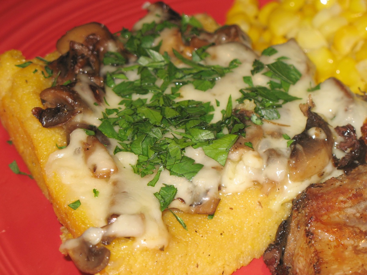 Baked Polenta With Mushrooms