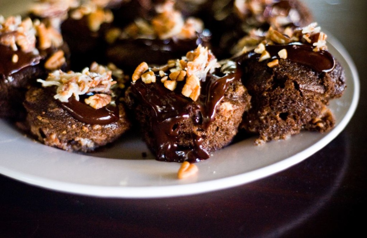 Filled German Chocolate Cupcakes image