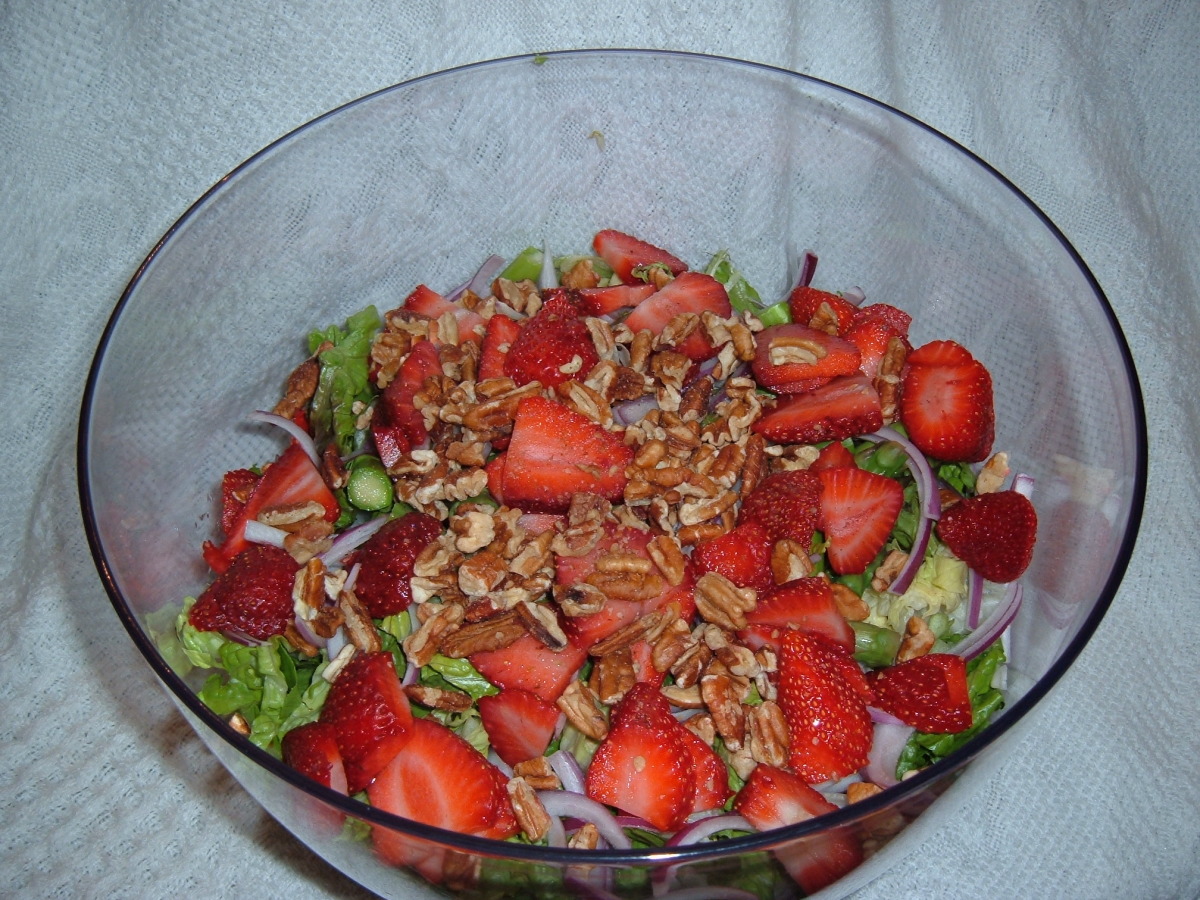 Spring Mix Strawberry Asparagus Salad image