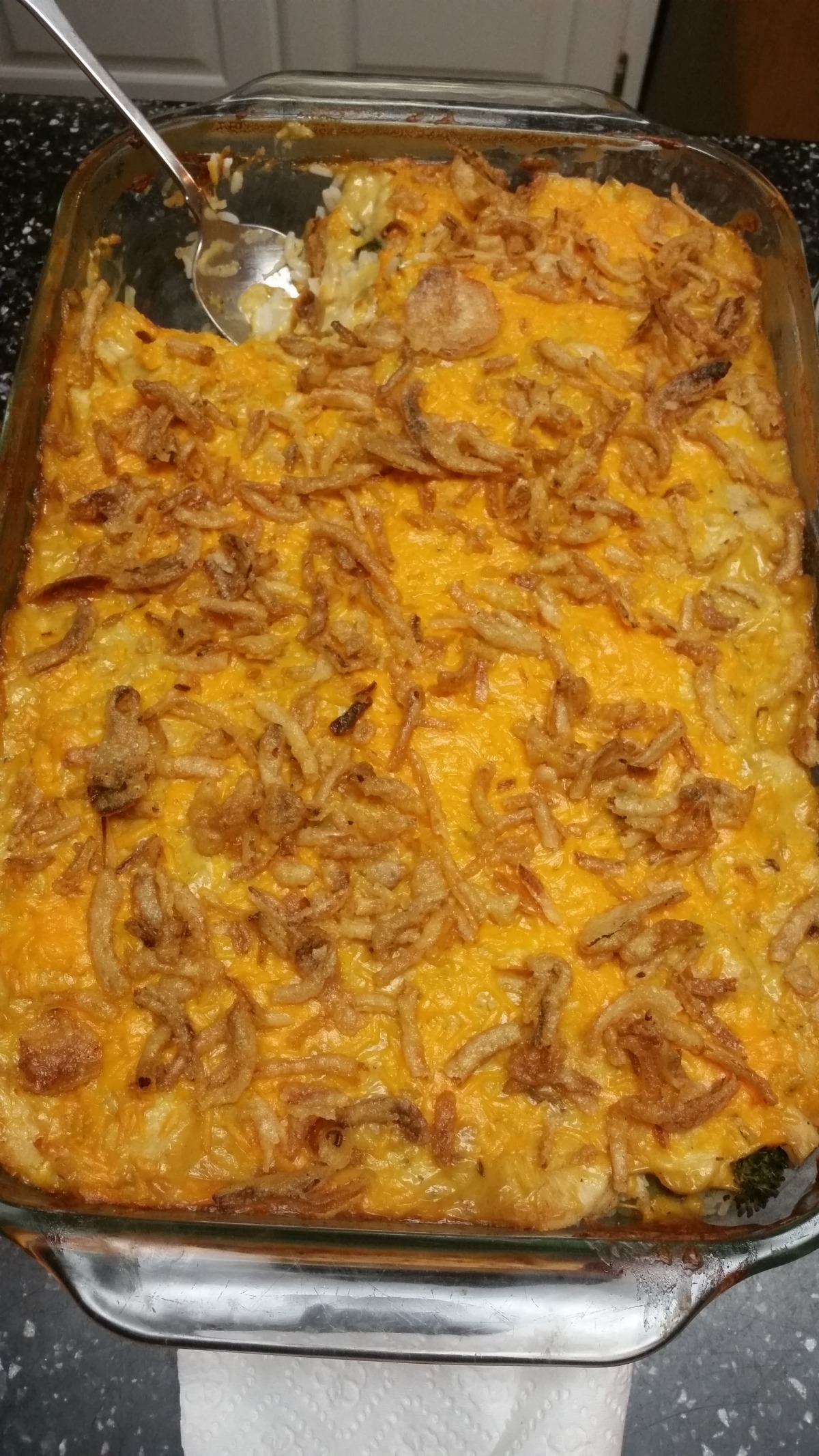Chicken Broccoli Rice and Cheese Casserole