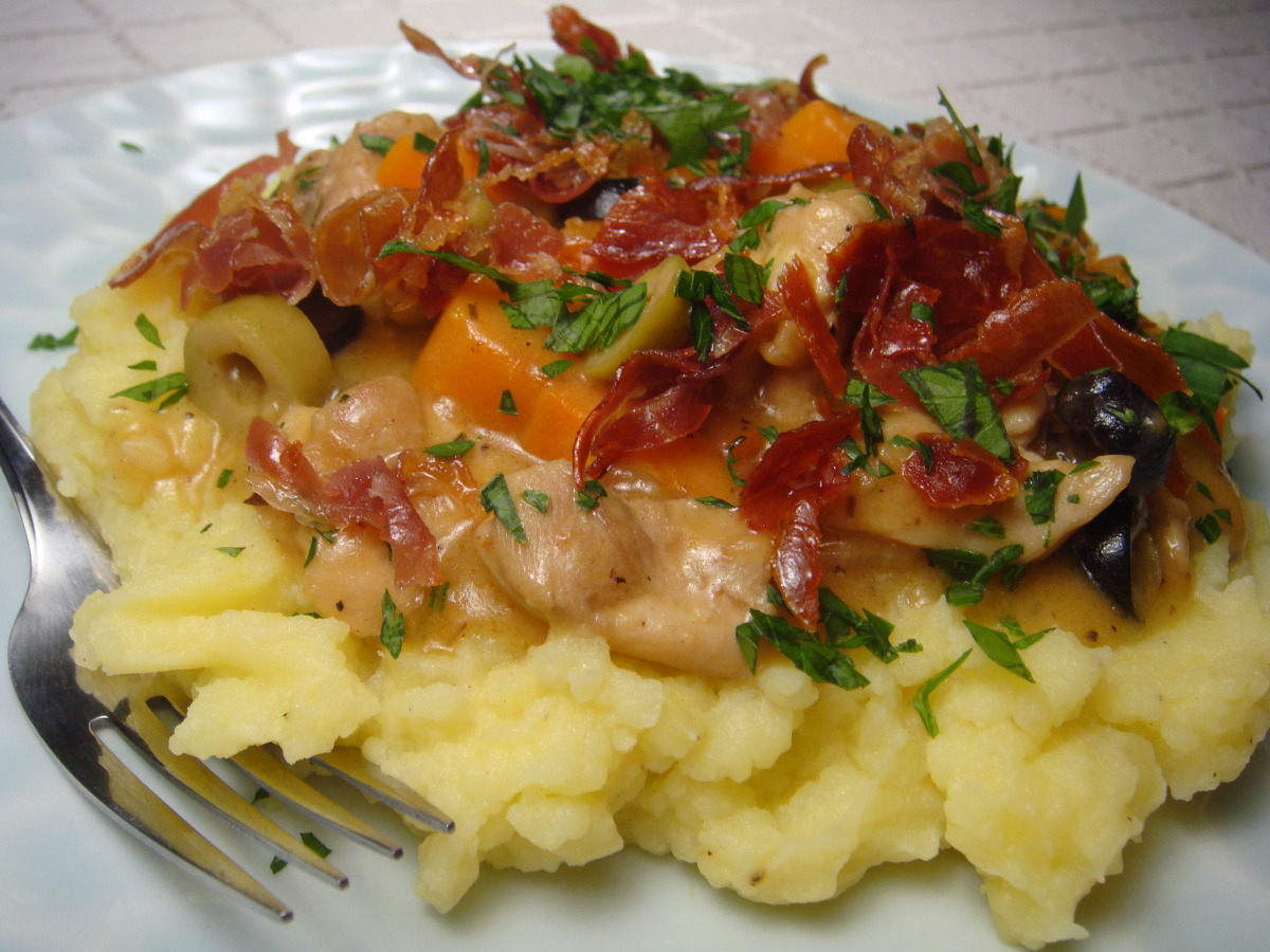 Chicken and Olive Ragout With Dijon Potatoes image