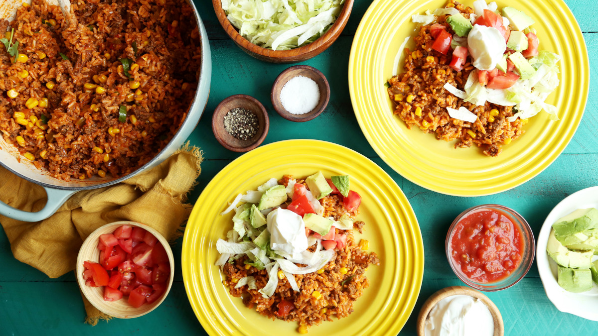 Beef Taco Rice Skillet image