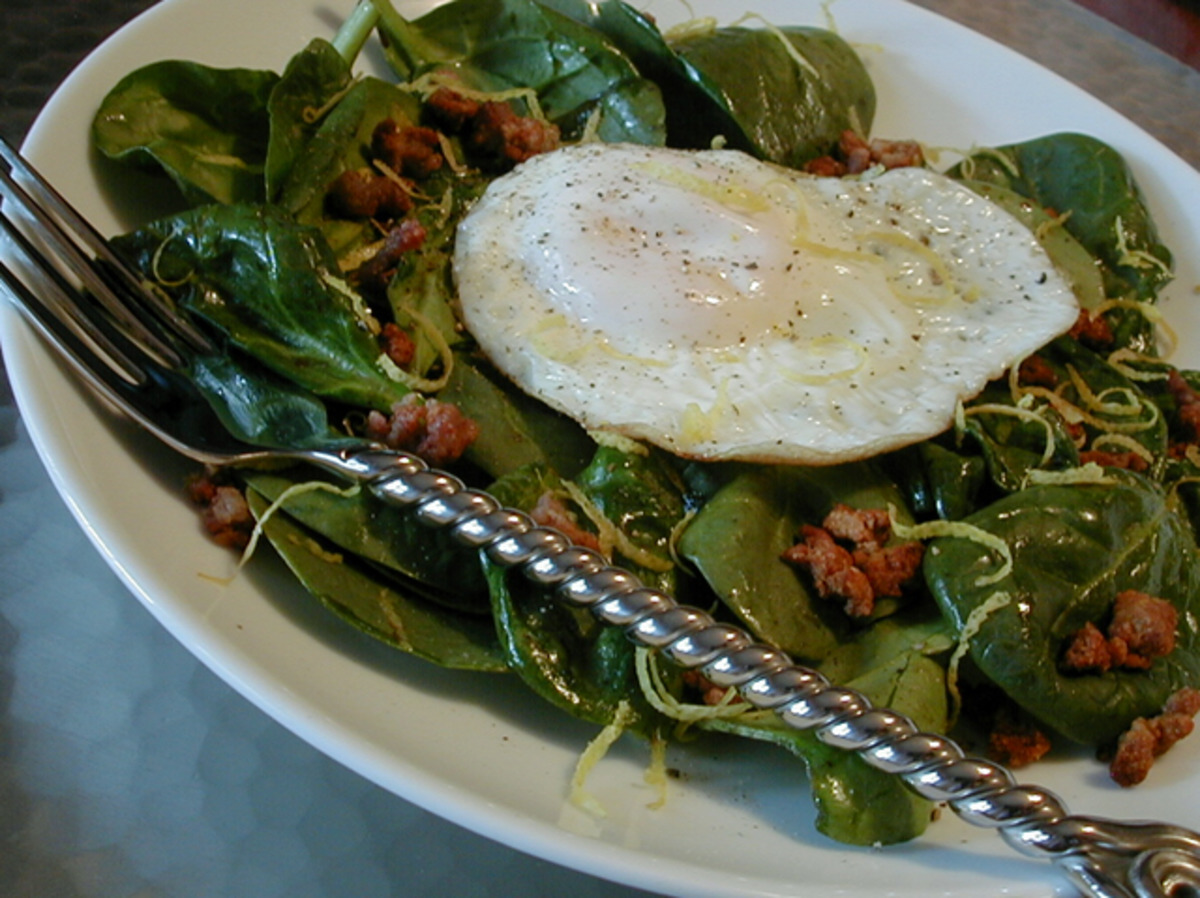 Warm Spinach and Sausage Salad image