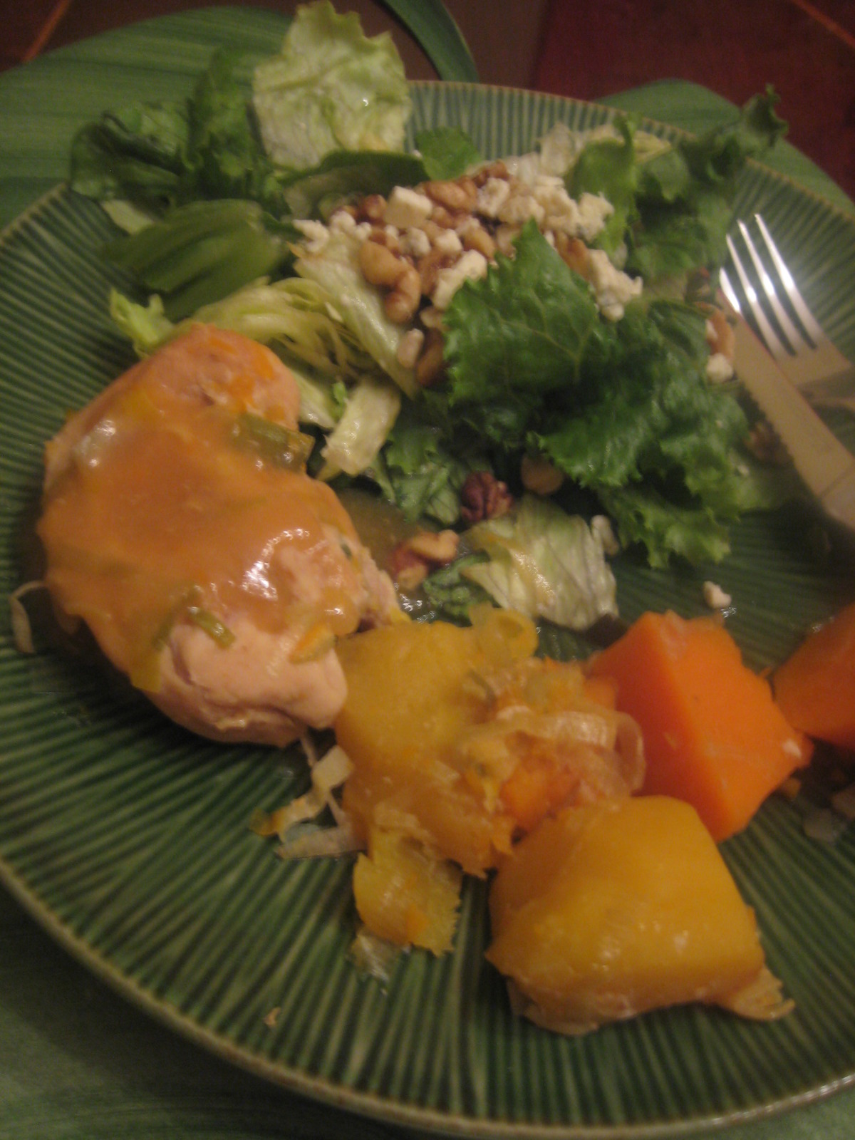 Maple-Orange Chicken With Acorn Squash and Sweet Potatoes image