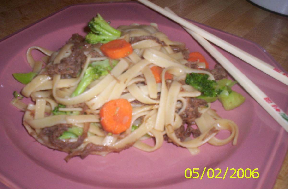 Asian Style Pork and Noodle Bowl