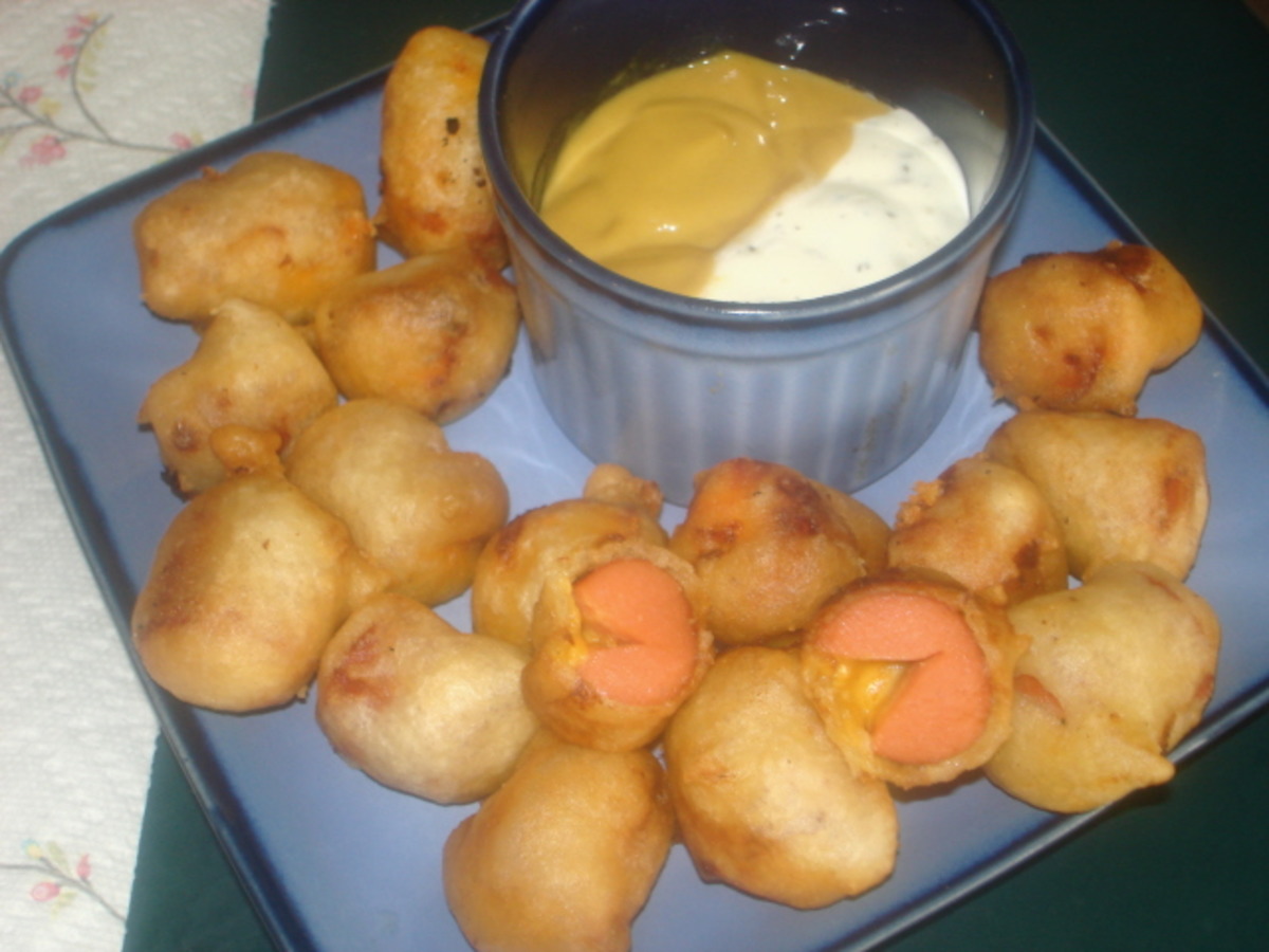 Beer battered hot dogs clearance