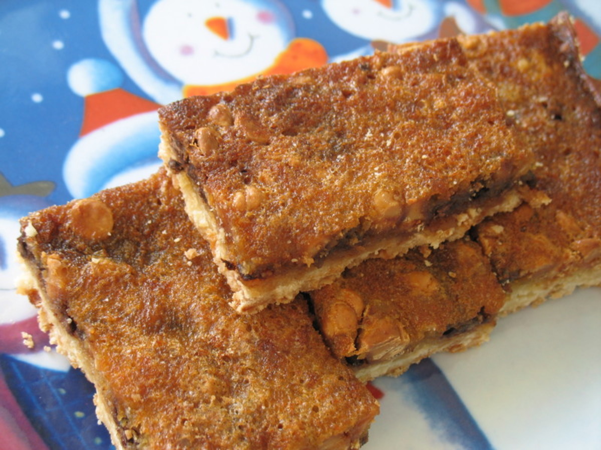 Gooey Chocolate Walnut Bars With Shortbread Crust