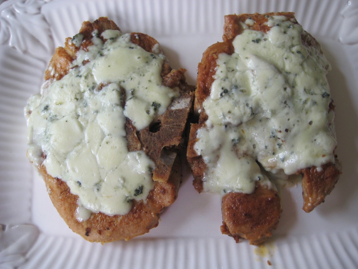 Nana's Melt in Your Mouth Blue Cheese Pork Chops image