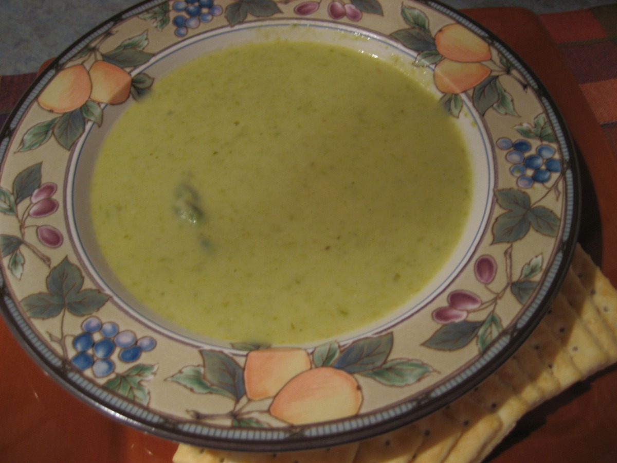 Asparagus (Or Broccoli) and Fontina Cheese Soup