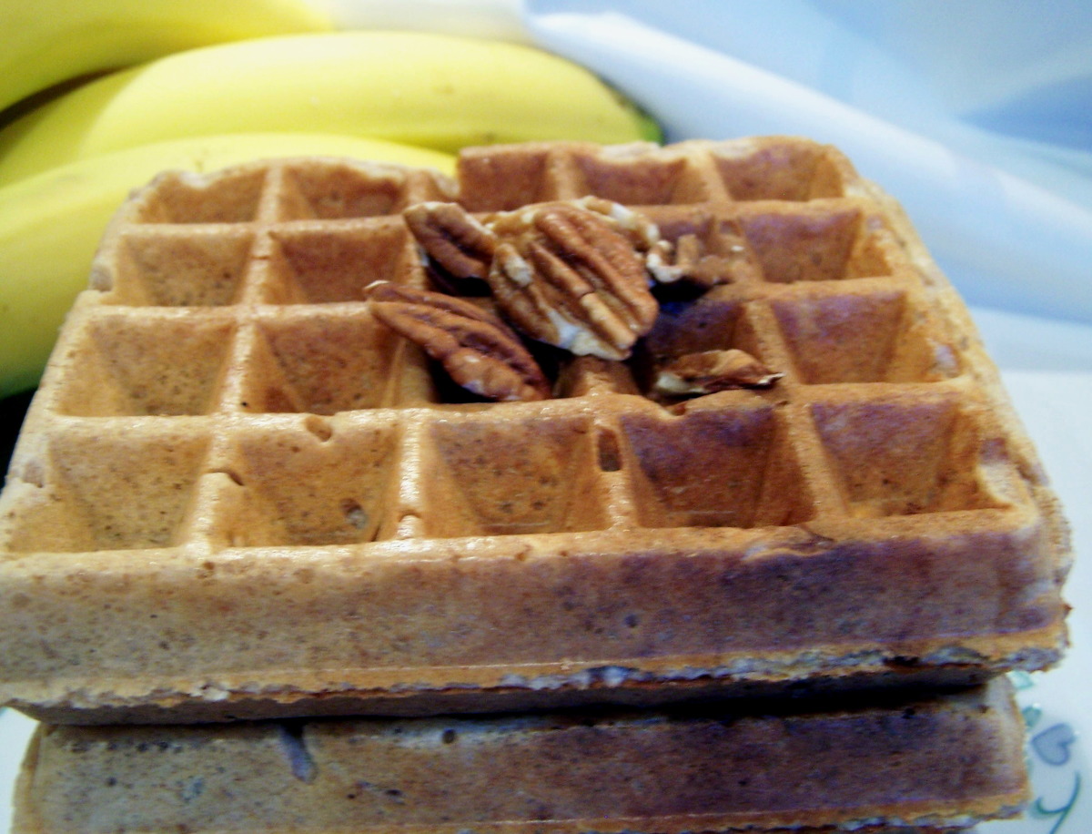 Sourdough Banana Nut Waffles-image