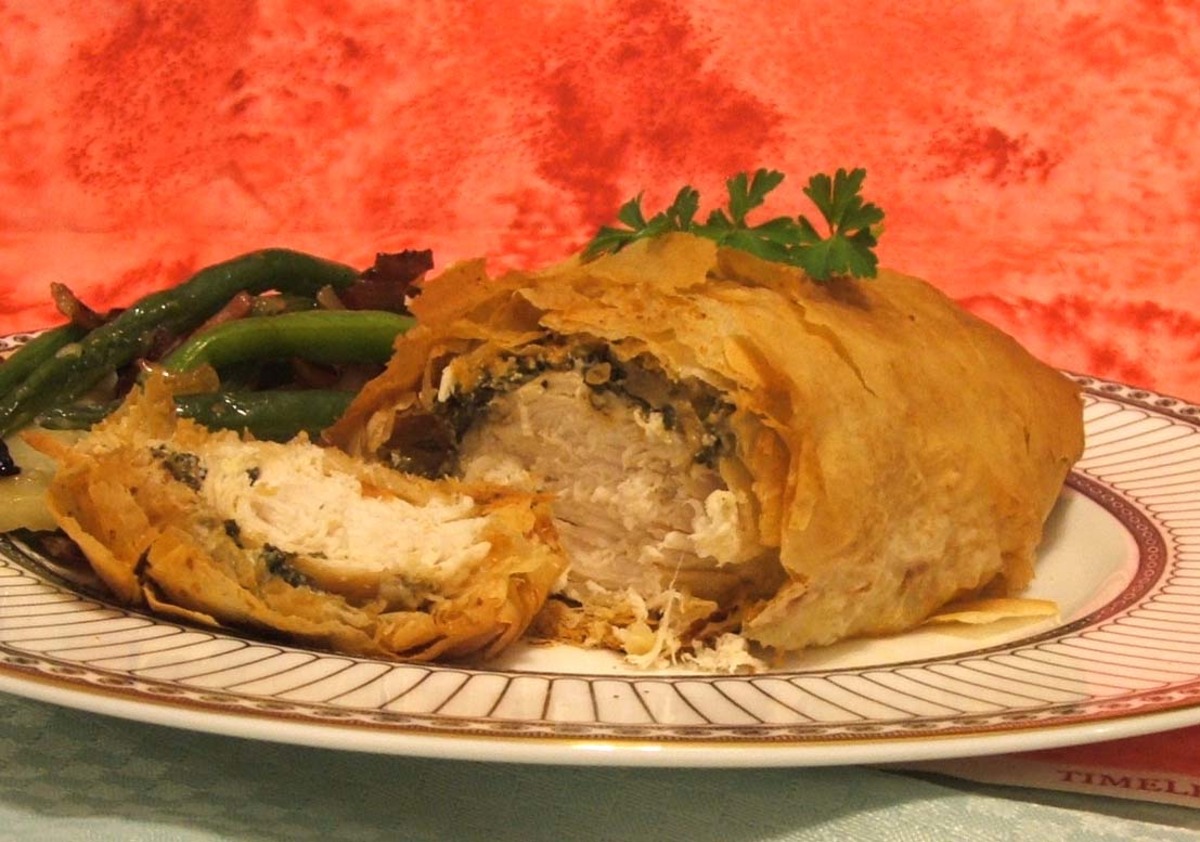 Greek Style Chicken Wrapped in Phyllo_image