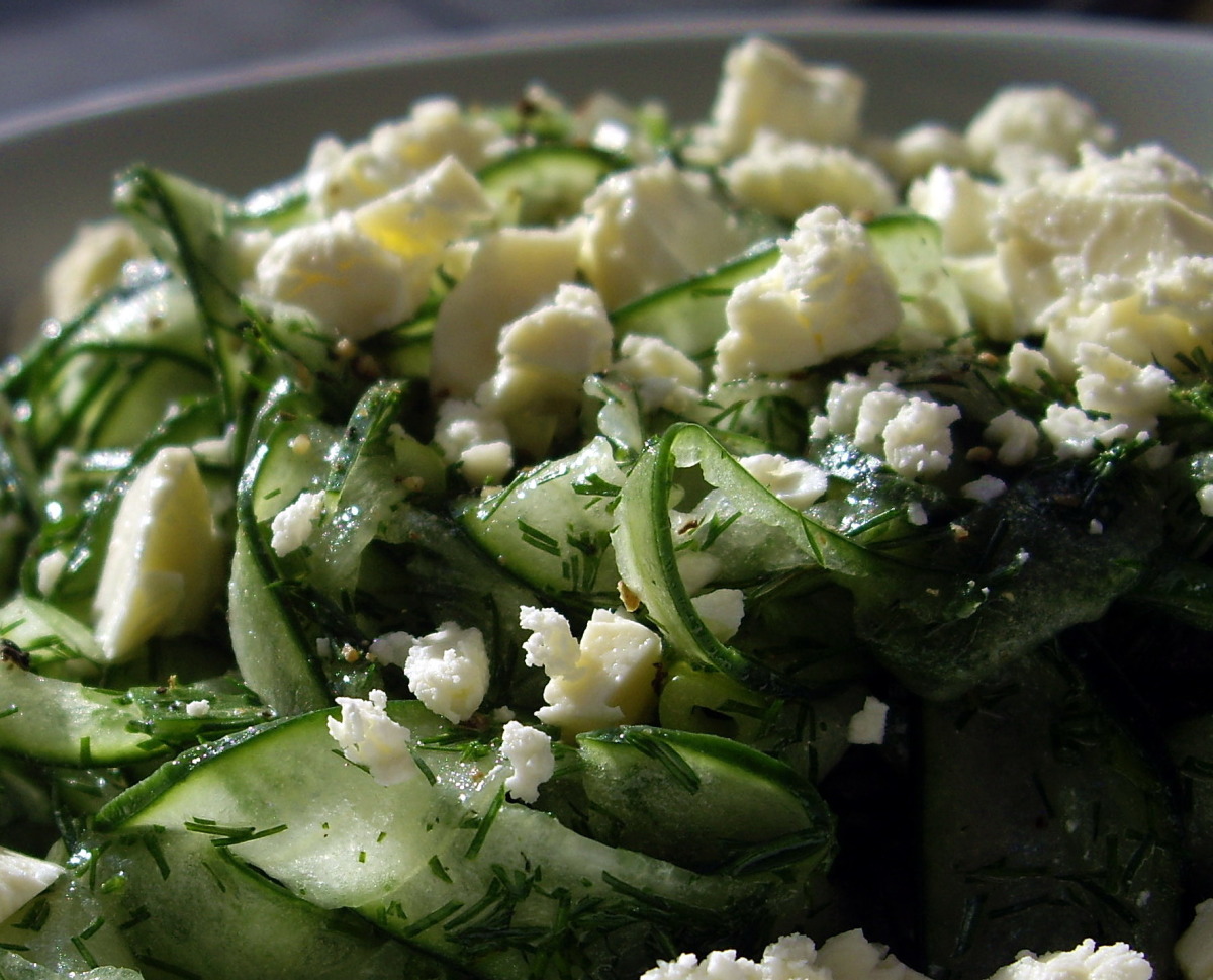 Cucumber-Dill Salad With Feta Cheese_image