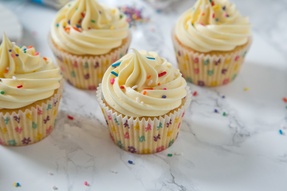 Simple White Cupcakes image