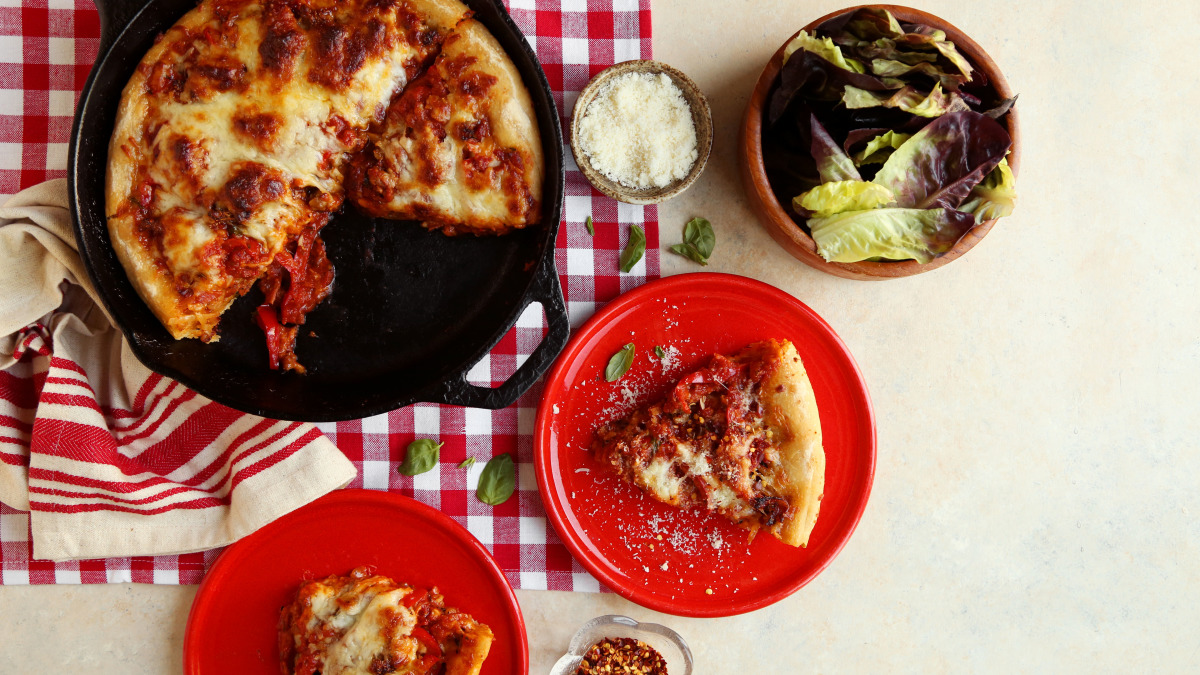 Chicago Style Deep-Dish Pizza