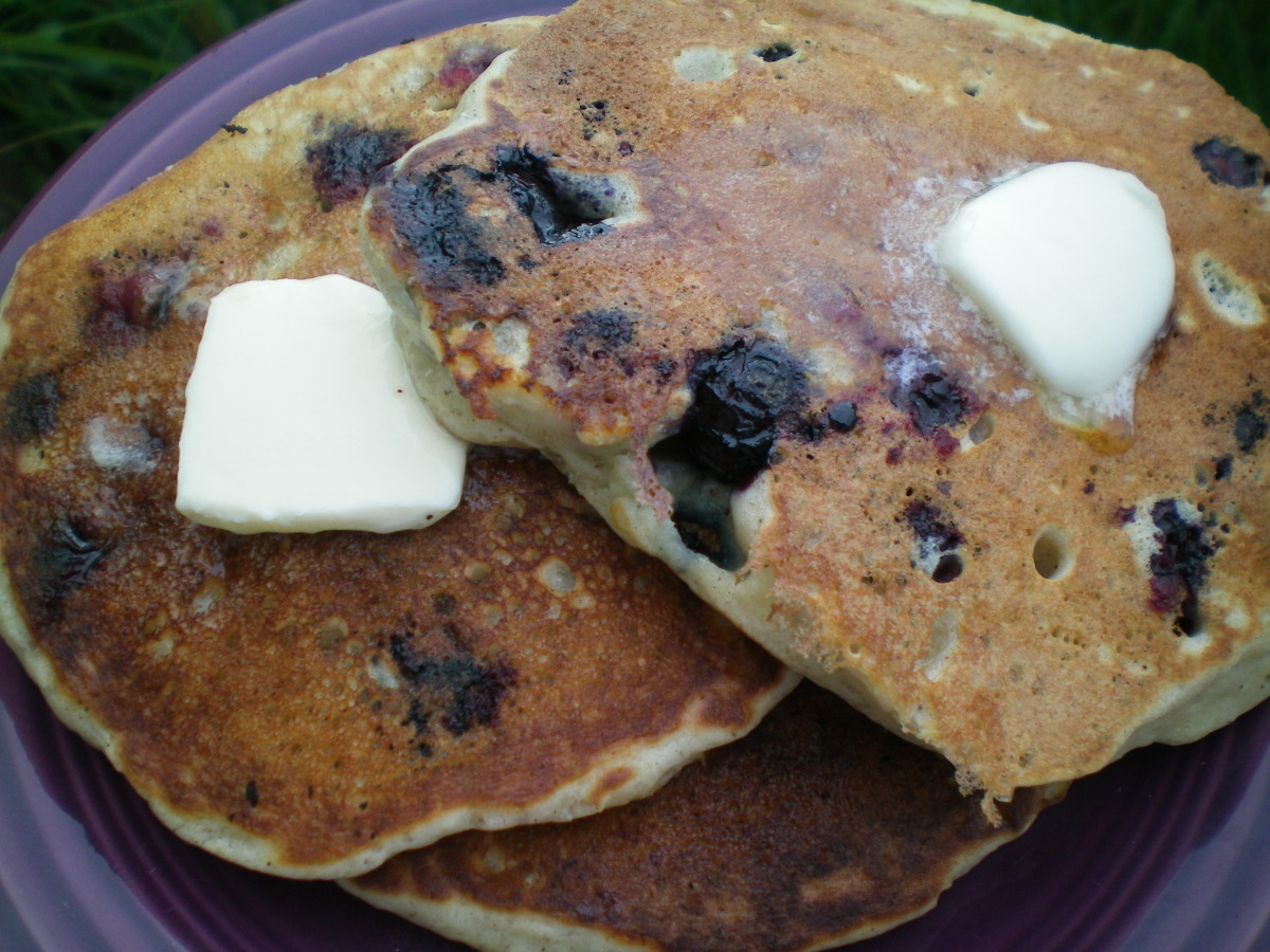 Blueberry and Banana Pancakes
