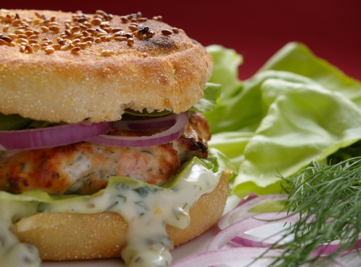 Salmon Burgers With Dill Tartar Sauce image