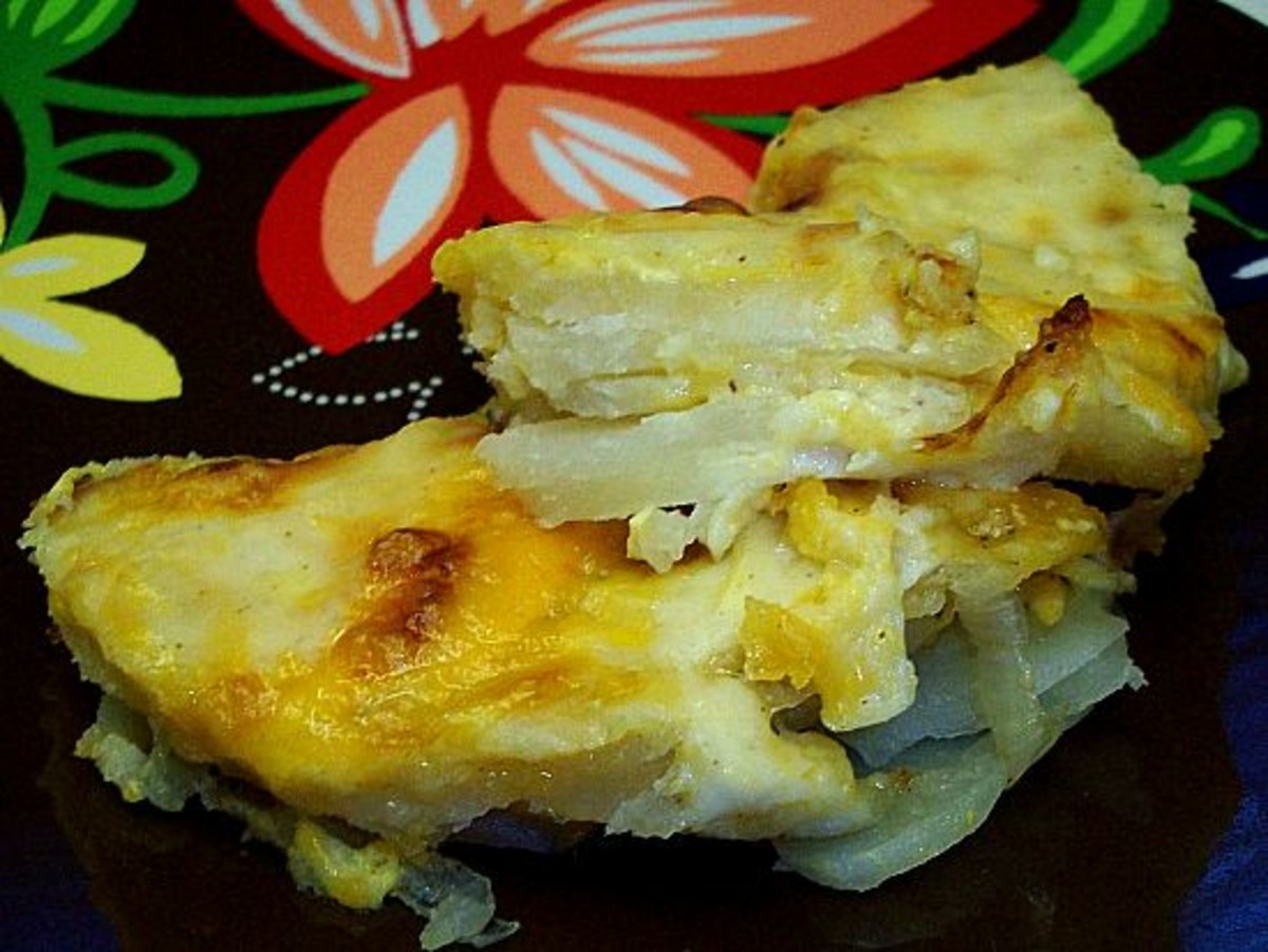 Cheesy Potatoes With Onions_image