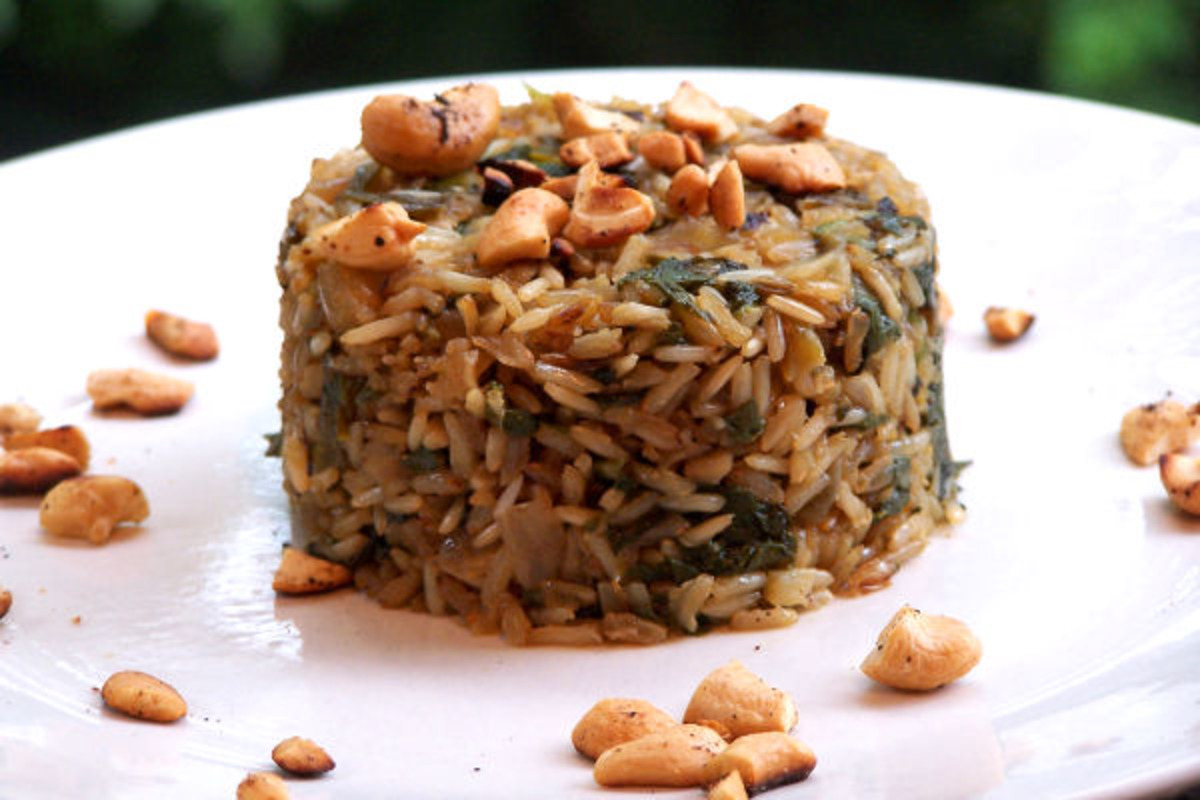 Green Pilau With Cashews