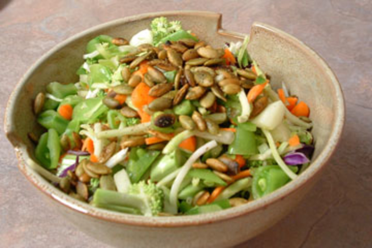 Tidbit Raw Vegetable Salad With Toasted Seeds Recipe Food Com