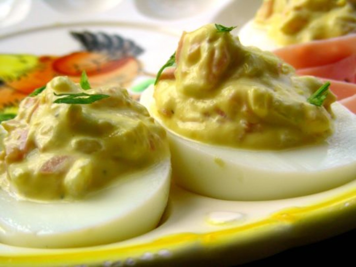 Easy Deviled Eggs & Ham