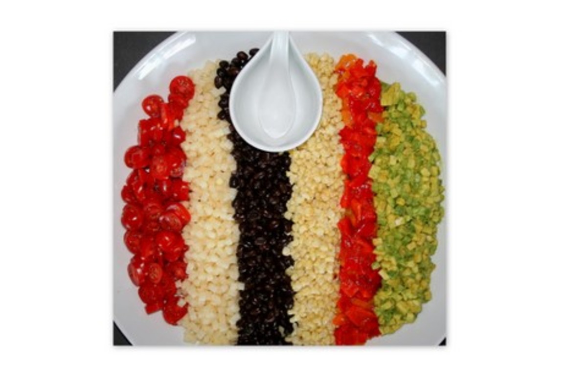 Chopped Mexican Salad With Roasted Peppers, Corn, Tomatoes, And