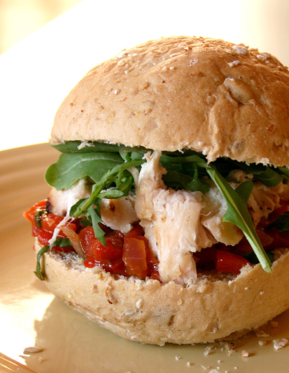 Basil Grilled Chicken Sandwiches With Red Pepper Relish