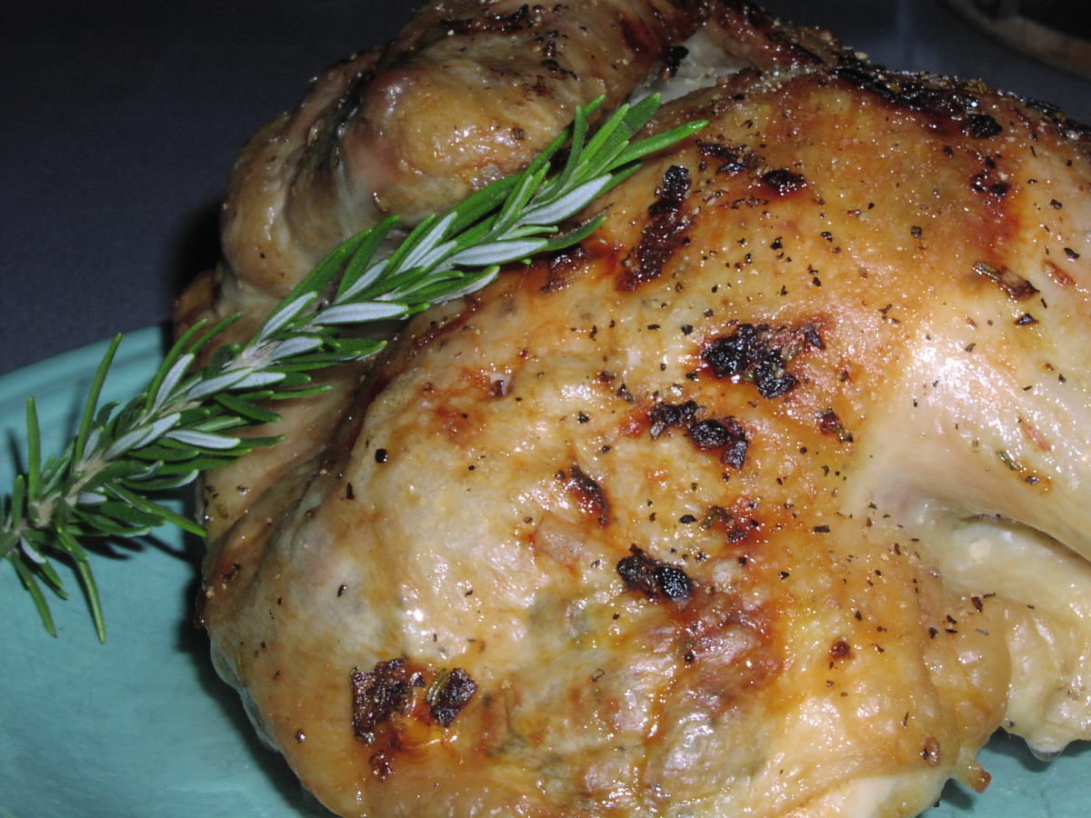 Roast Chicken With Rosemary-Orange Butter_image
