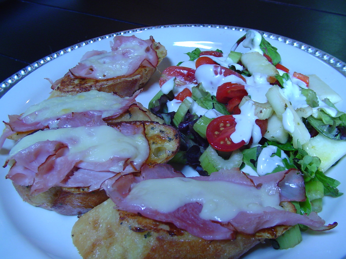 Ham & Cheese Baguette Toast