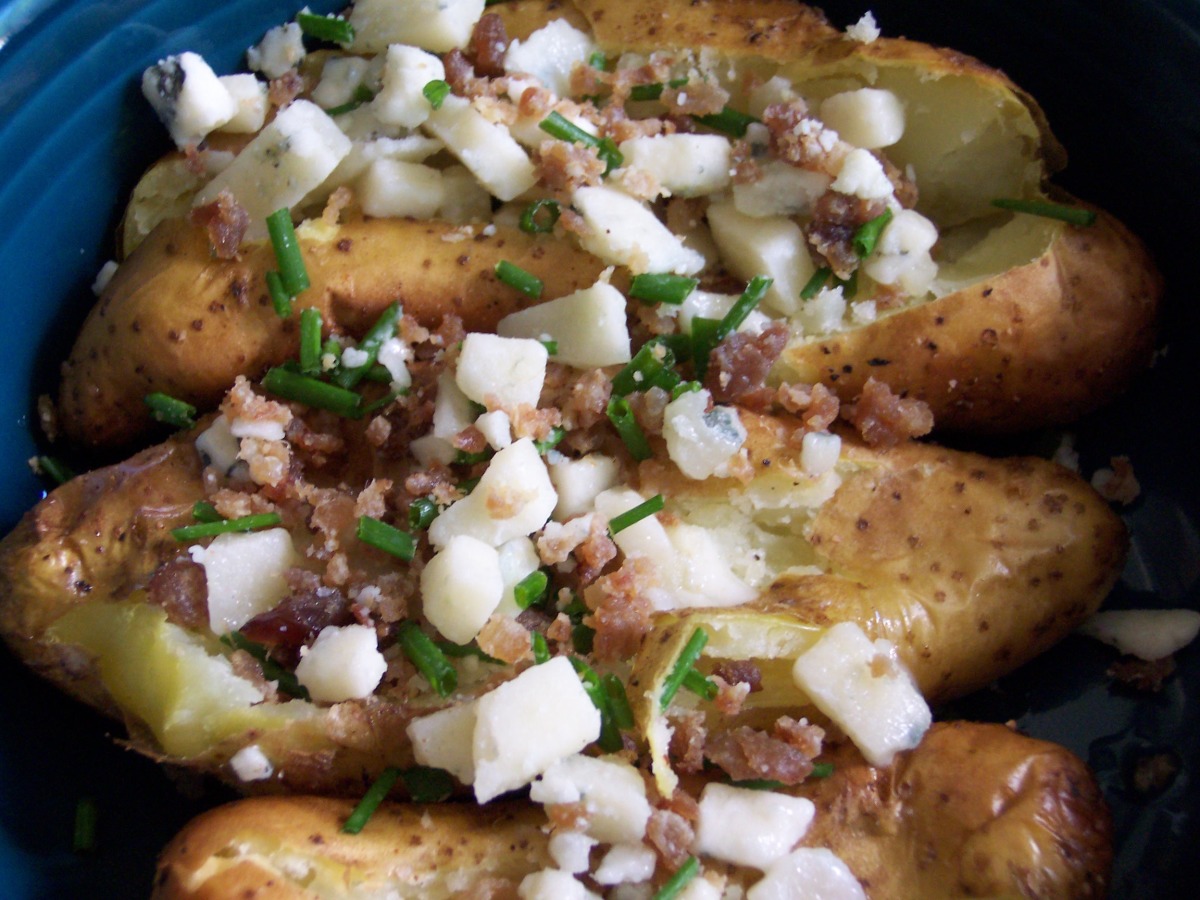 Blue Cheese Stuffed Fingerling Potatoes