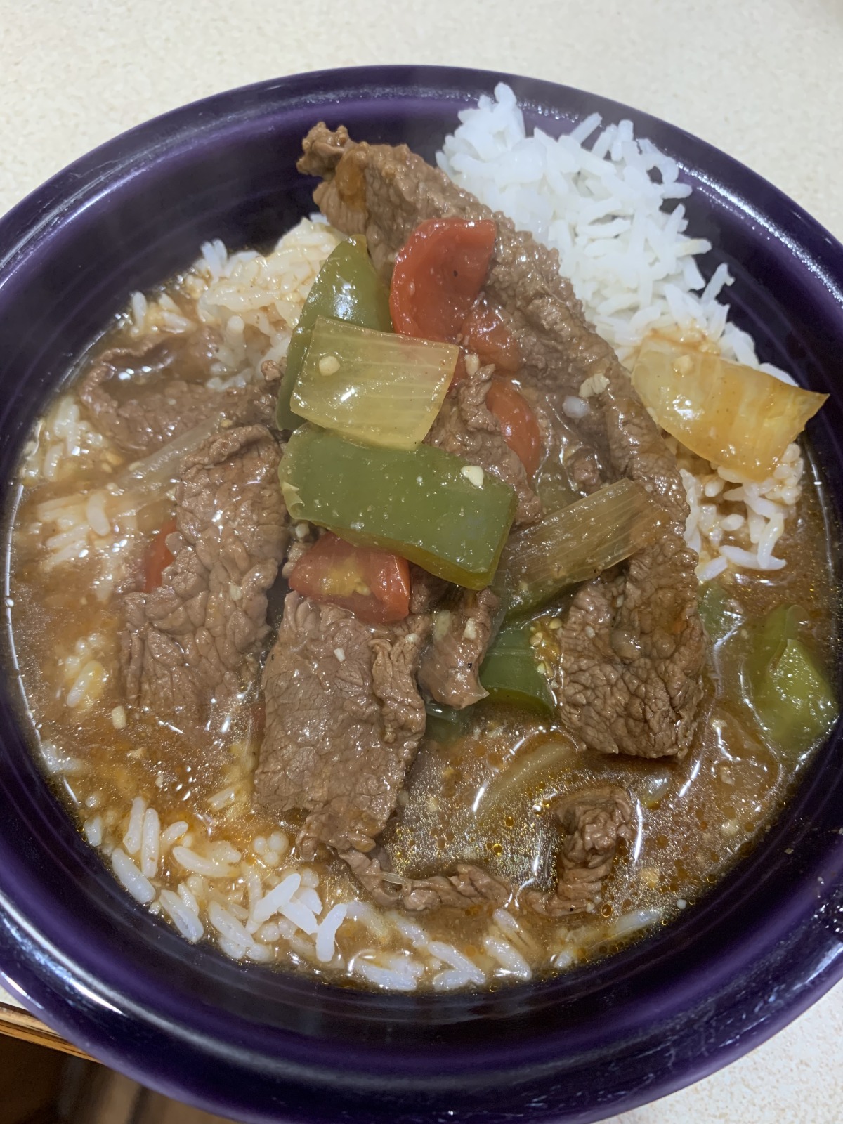 Pepper Steak With Rice-image