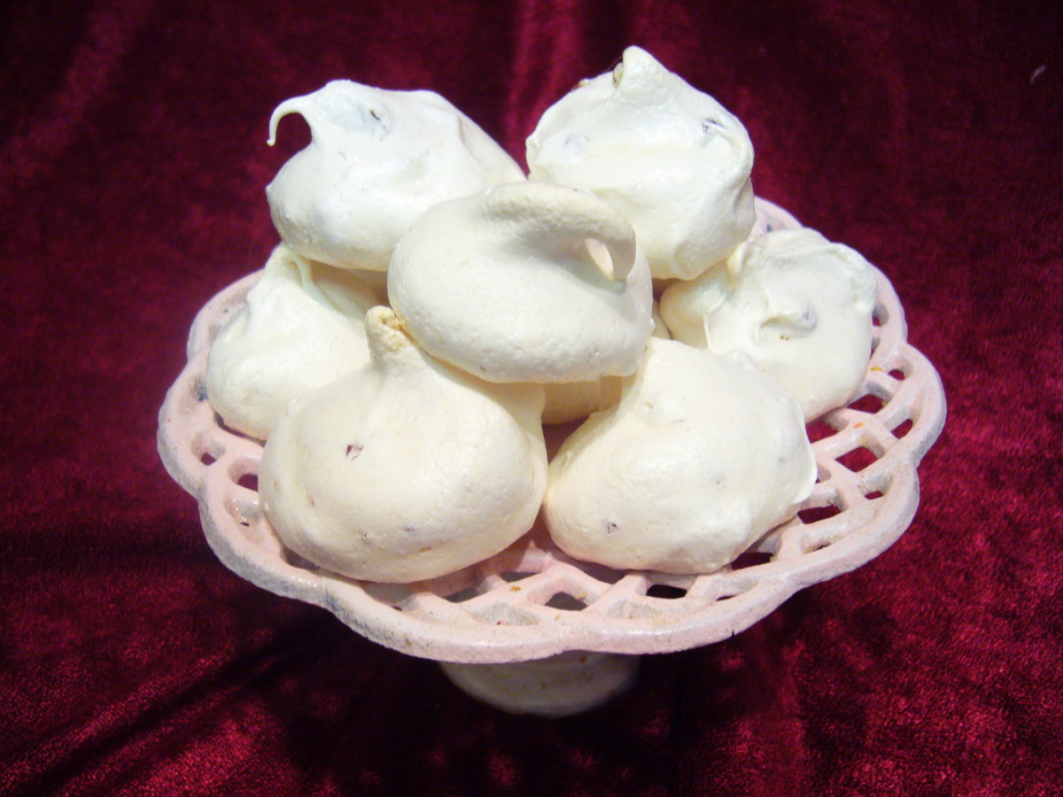Cherry Almond Meringues