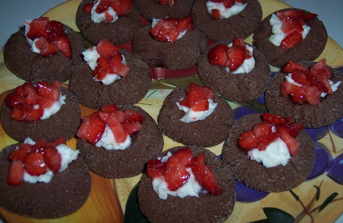 Chocolate-Strawberry Thumbprint Cookies image