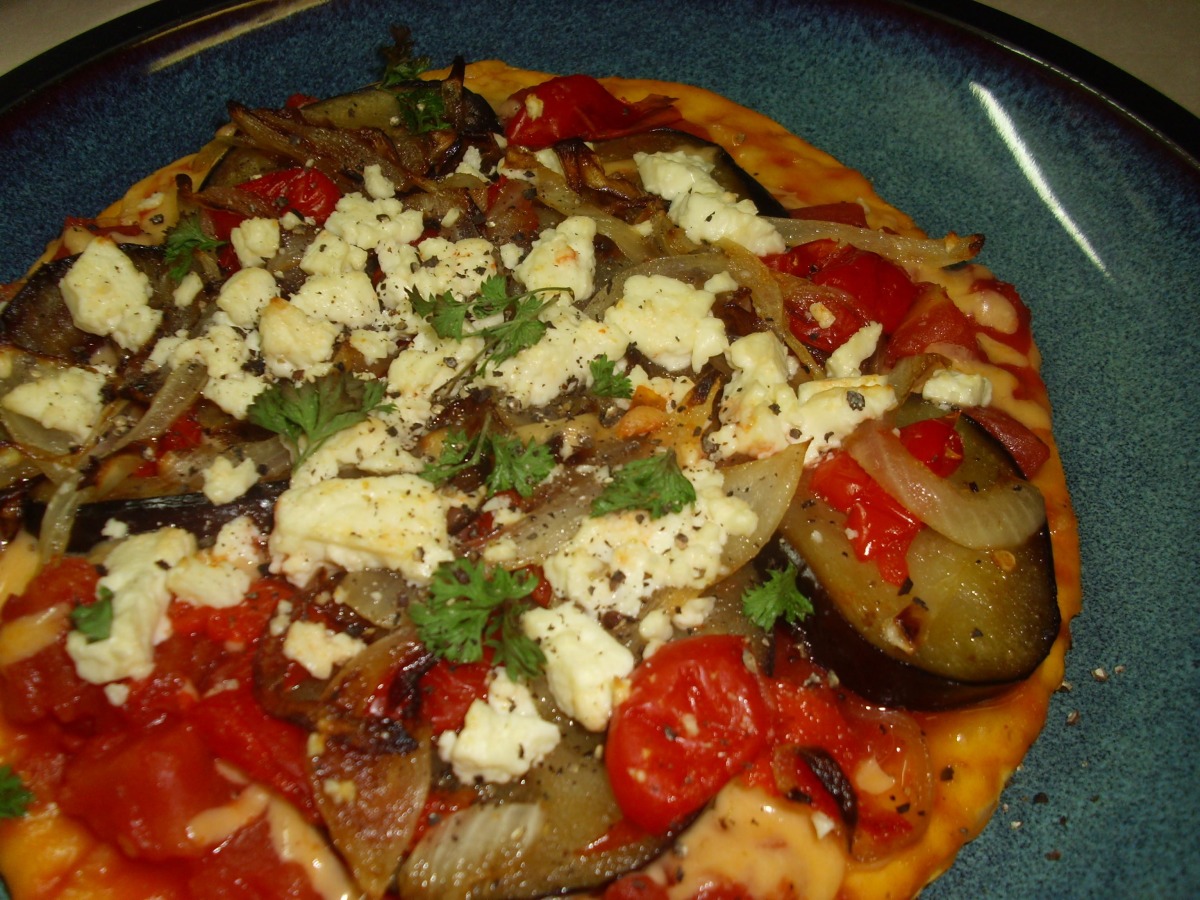 Pizza (Cpk Inspired) Goat Cheese, Roasted Red Pepper image