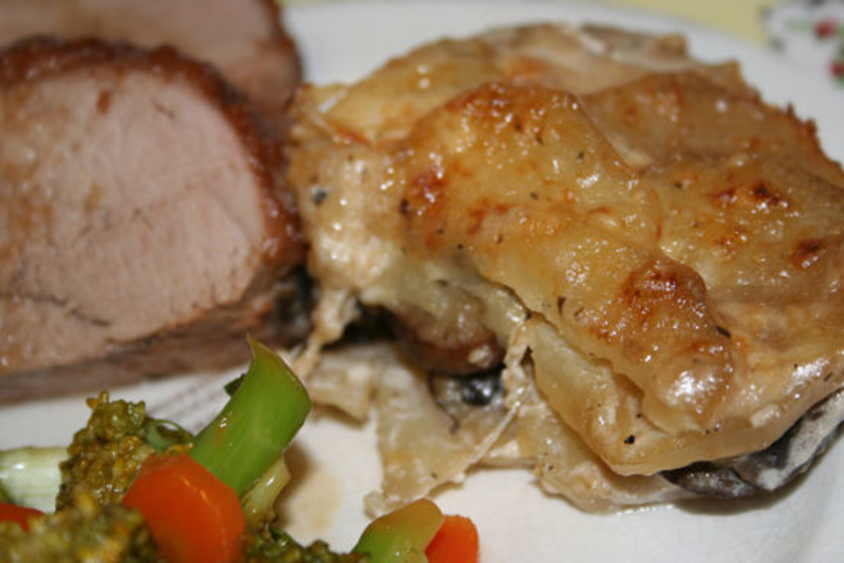 Potato and Shiitake Mushroom Gratin-image