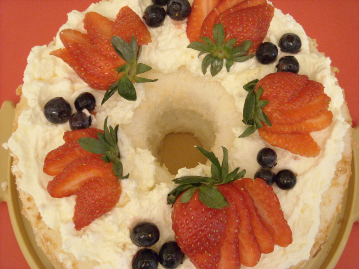 Strawberry Cream Angel Food Cake Recipe