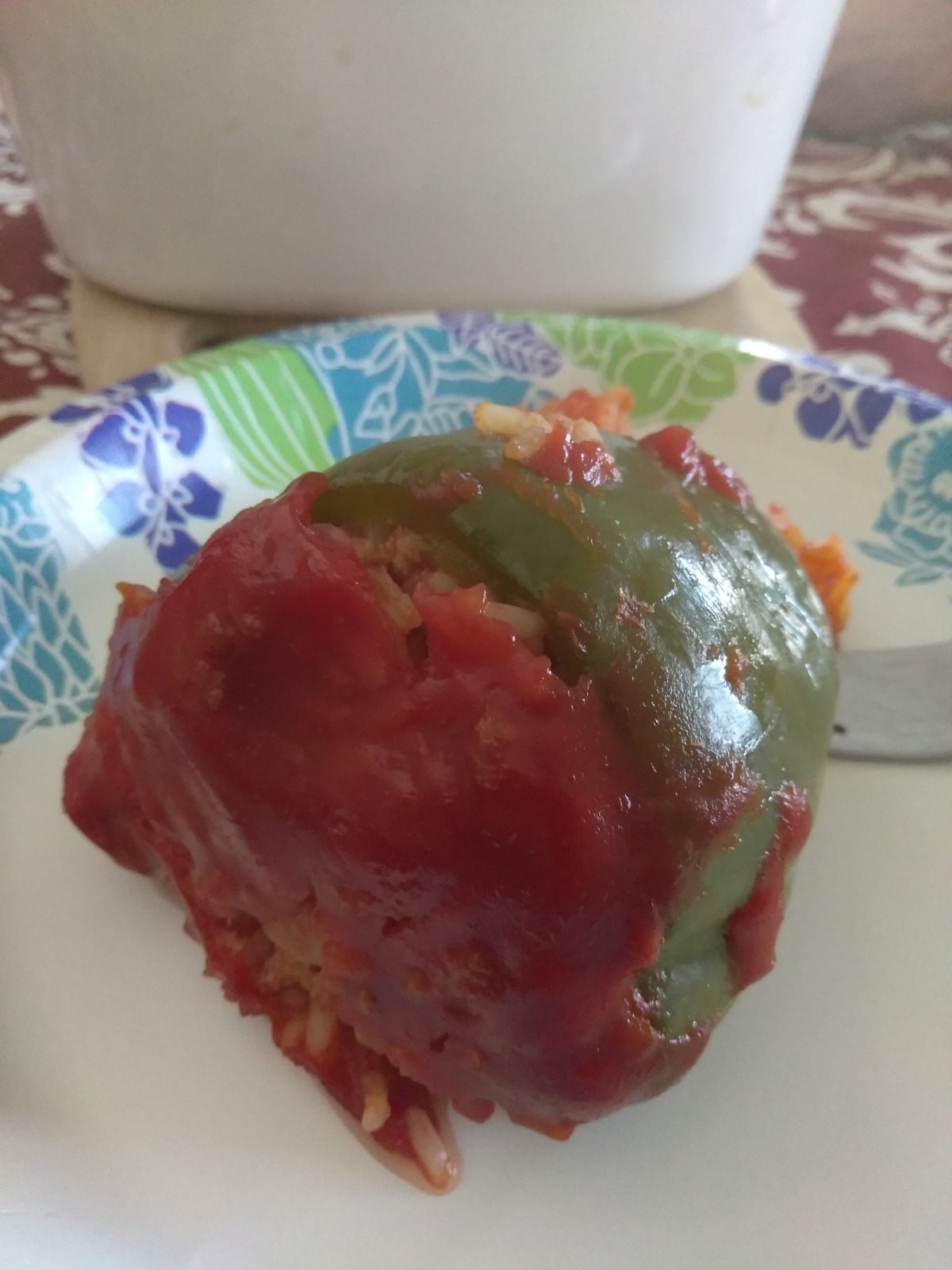 Easy Stuffed Bell Peppers With Ketchup Recipe