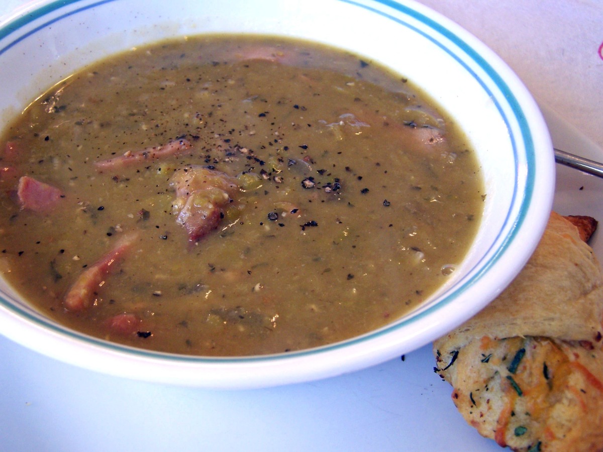 Canadian Bacon Split Pea & Lentil Soup (Crock Pot) image