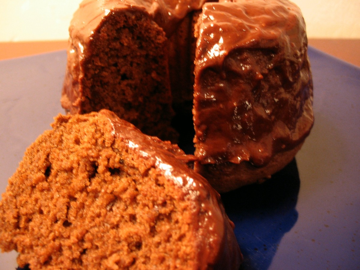 Glazed Chocolate Mini Loaves