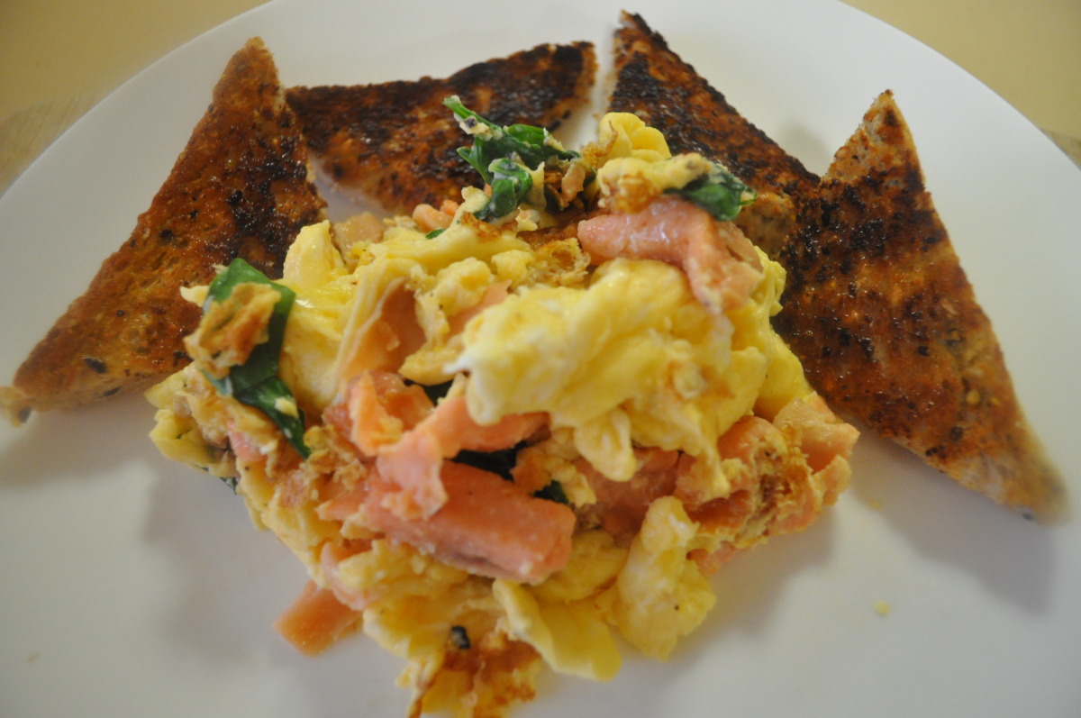 Lite Scrambled Eggs With Smoked Salmon Recipe Food Com
