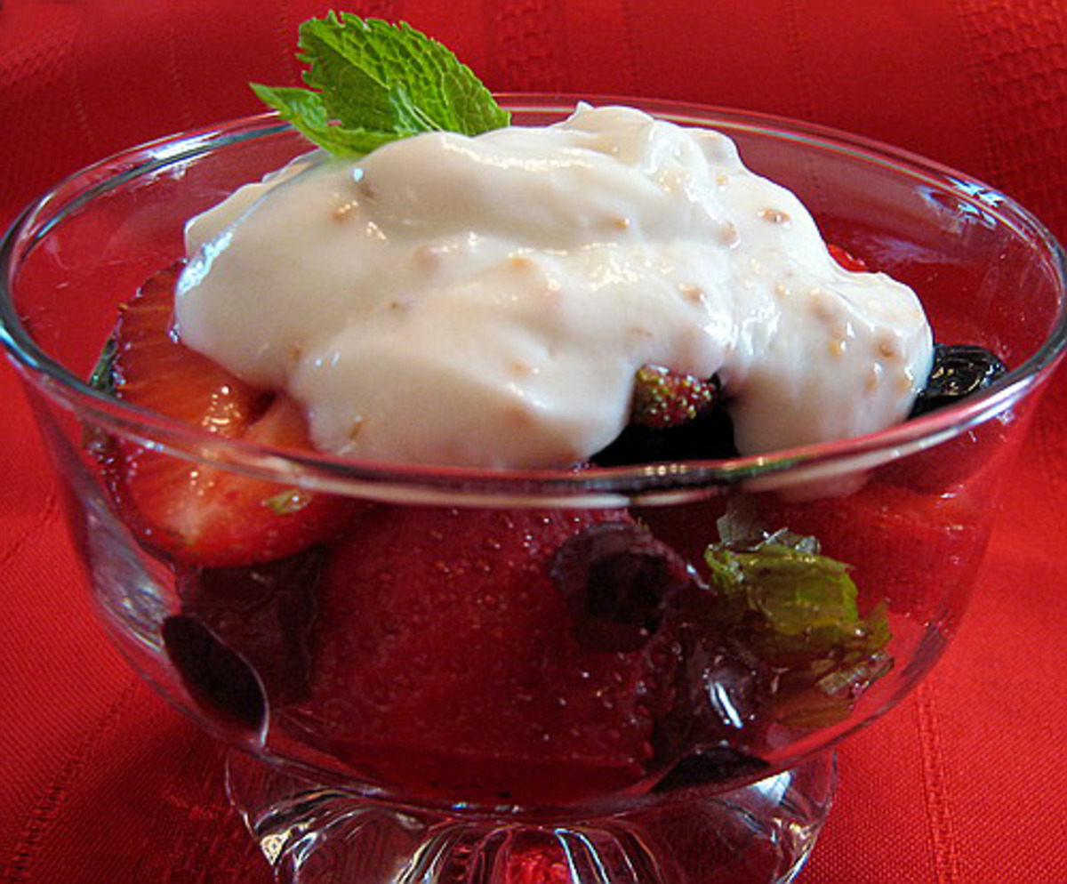Berries Salad With Whipped Ricotta Cream