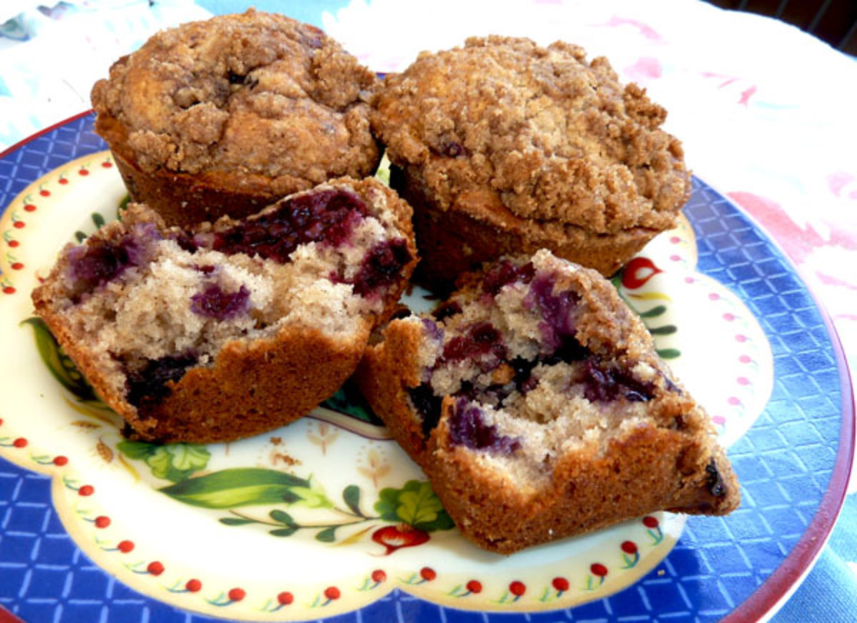 Kittencal's Muffin Shop Jumbo Blueberry or Strawberry Muffins Recipe