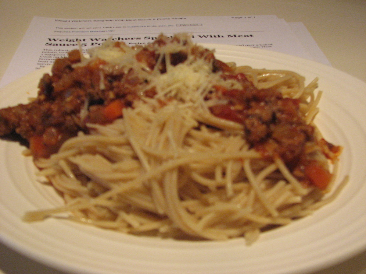 Weight Watchers Spaghetti With Meat Sauce 5 Points_image