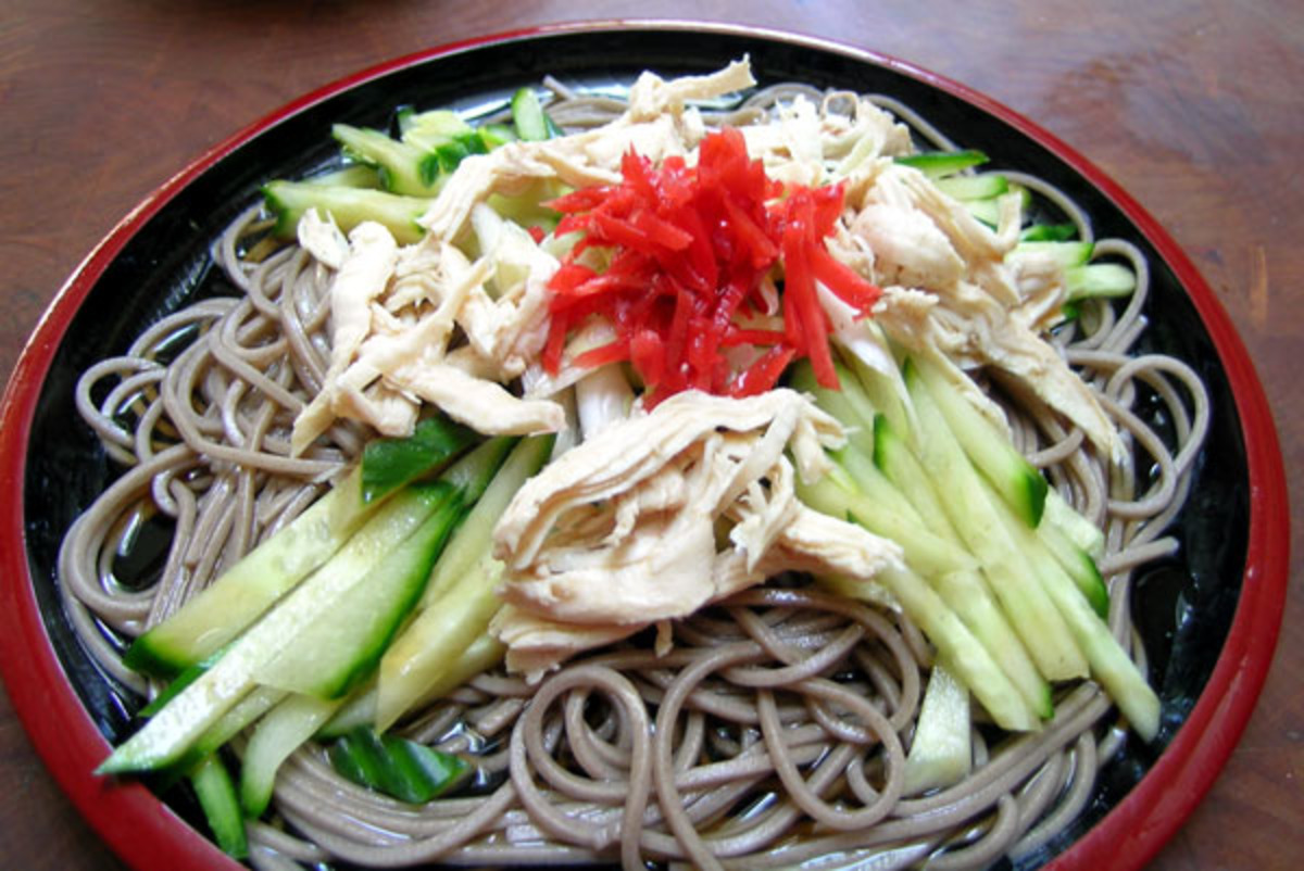 Soy Chicken and Green Tea Noodle Salad image