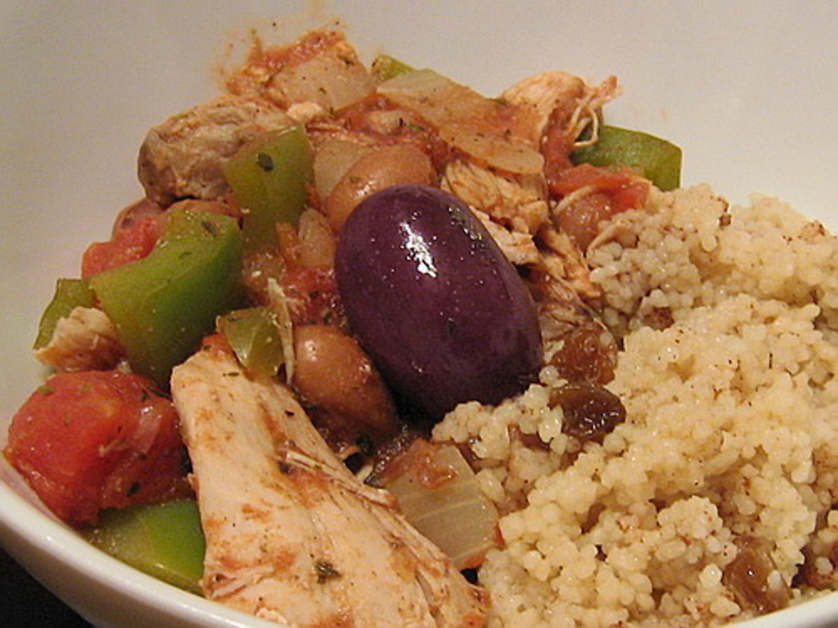 Greek Chicken Stew With Cinnamon Couscous