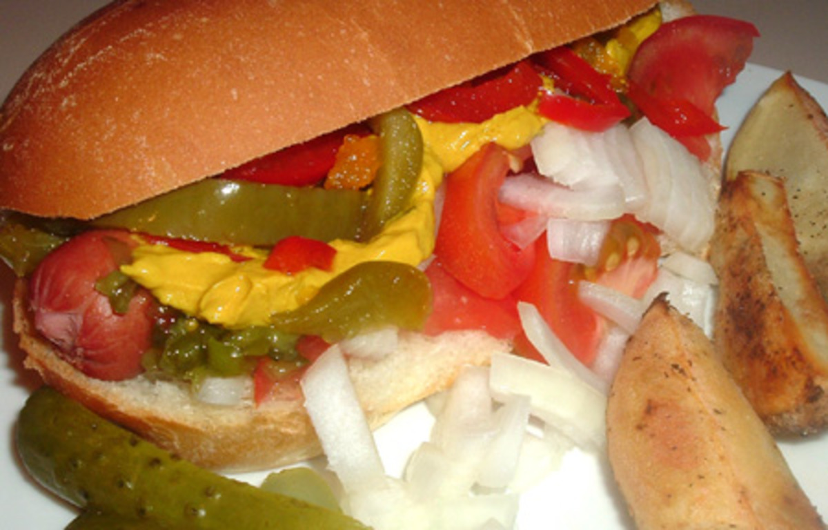 Chicago Style Hot Dogs and Fries