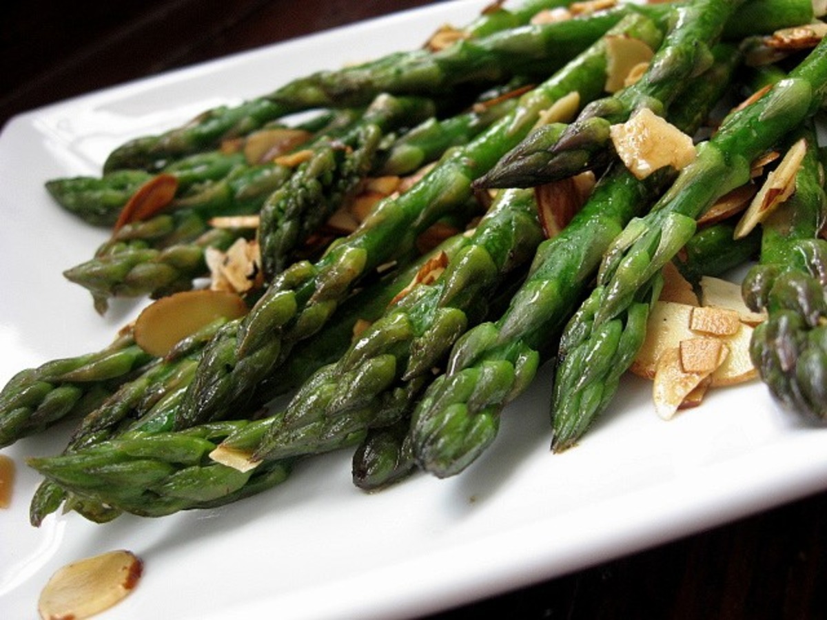 Fresh Asparagus with Buttered Almonds image