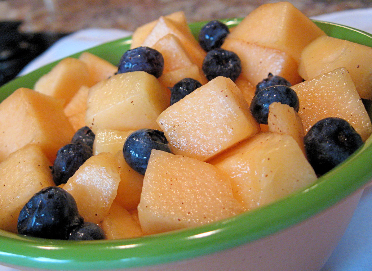 Honeyed Cantaloupe With Blueberries image
