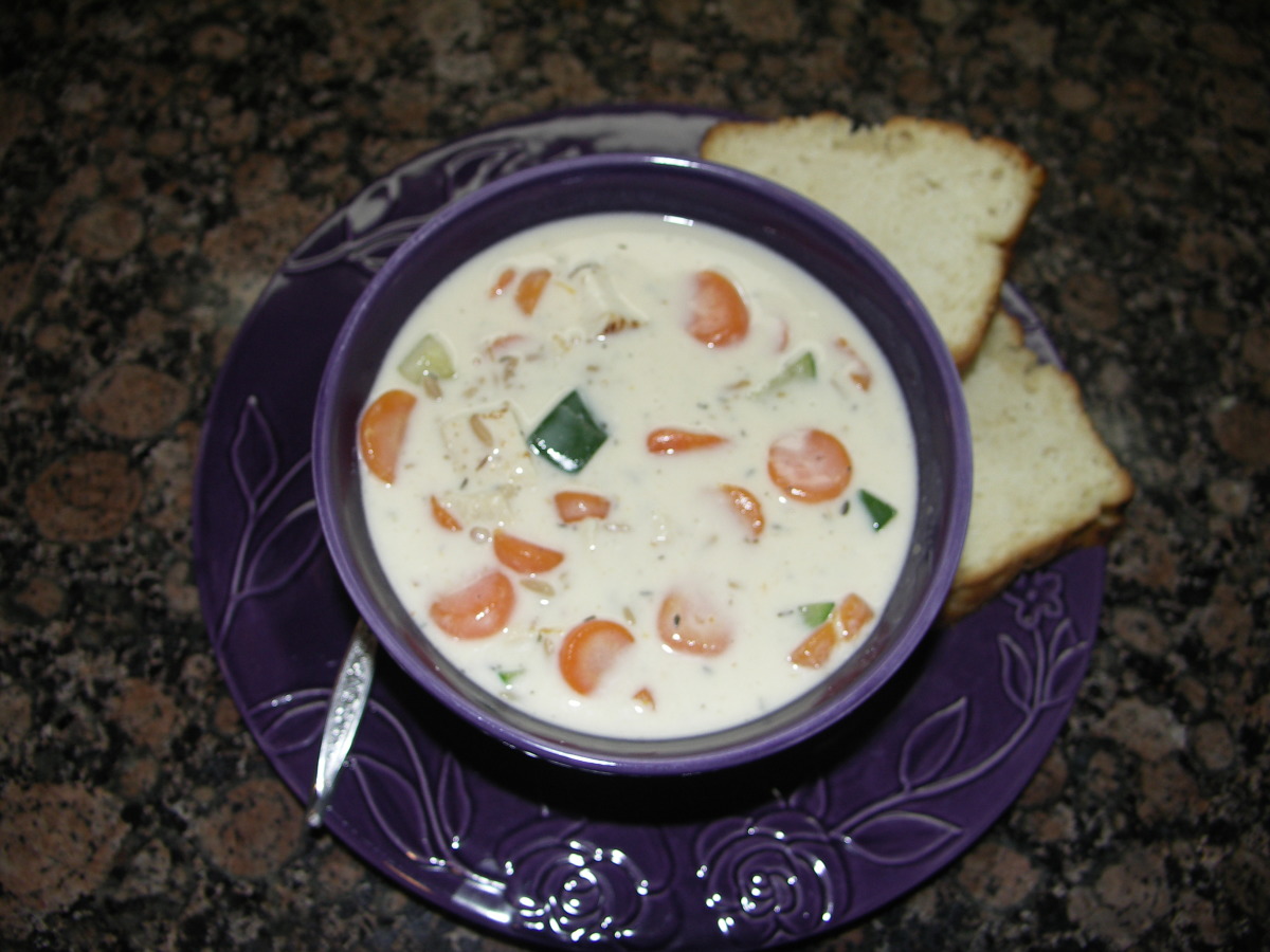 Easy And Creamy Turkey Vegetable Soup Recipe Thanksgiving Food Com It's hearty, full of vegetables, and easy to make. food com