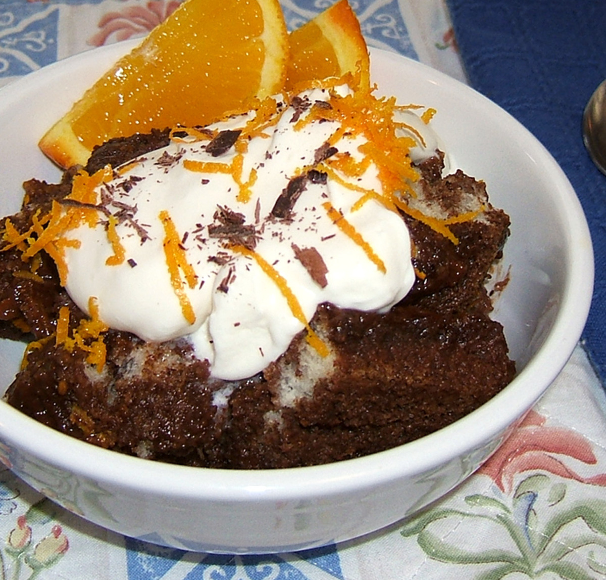 Chocolate Orange Souffl&eacute; Bread Pudding